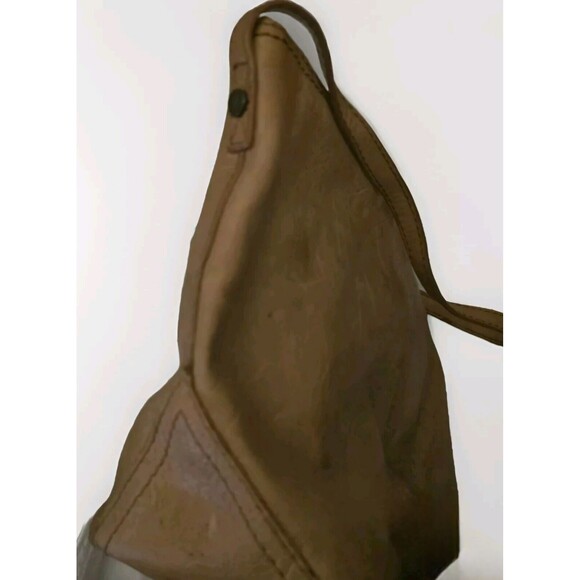 American Leather Co Austin Cafe Latte Tooled Embossed Tan Leather‎  Bag - Picture 7 of 13